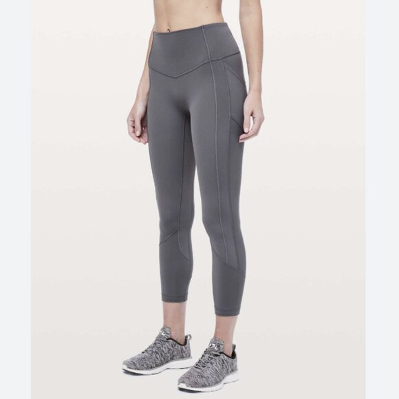 Lululemon All The Right Places Crop II Legging 23" Gray High Rise Luxtreme Sz 8 - Picture 1 of 16